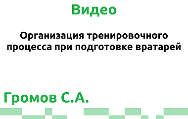 Организация тренировочного процесса при подготовке вратарей (Громов С.А.)